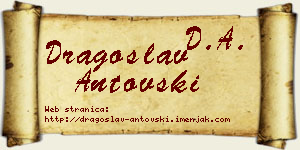 Dragoslav Antovski vizit kartica